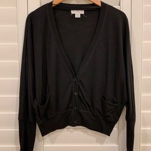 Black Dolman Style Cardigan